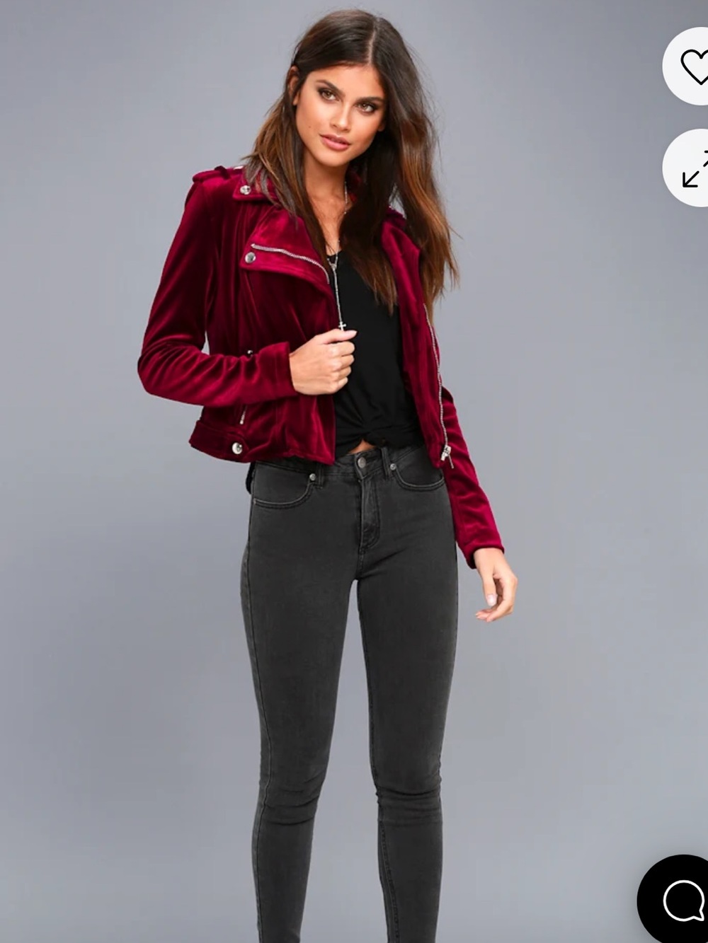 OVS Burgundy Velvet Jacket